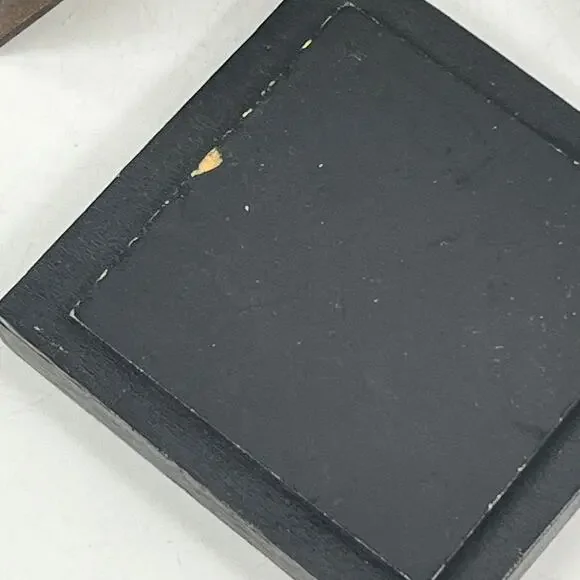 Safari Trinket Boxes Lot of 5 Vtg Hand Carved Wood Floral Vine Tribal Decor Leaf - Picture 6 of 11